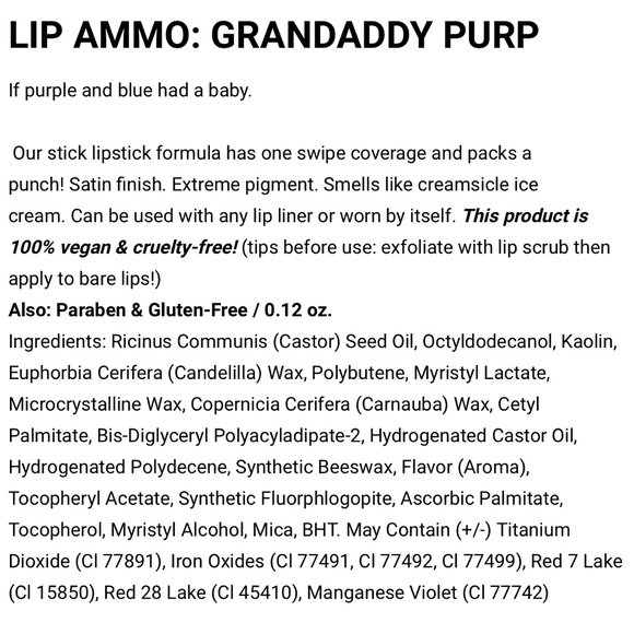 ‼️SOLD‼️GRANDADDY PURP Jeffree Star Lipstick! - Picture 5 of 8